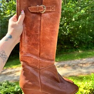 Steven By Steve Madden Tan Leather Heeled Boots